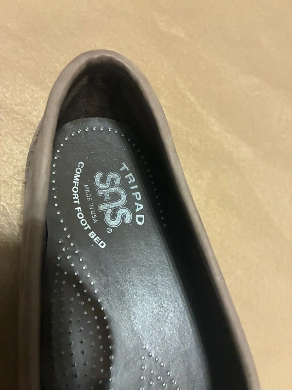 SAS sole metal suede